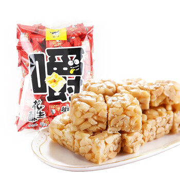 麻仔 花生酥糖 结婚喜糖果 原味 红色袋装 500g 休闲儿童零食四川特产