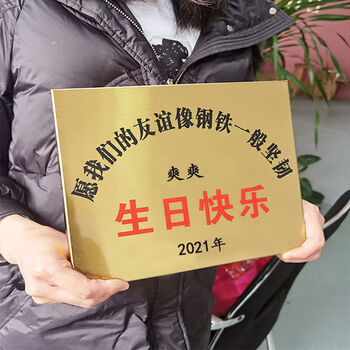 可狄恶搞搞怪整蛊情人节生日礼物定制不锈钢生日快乐牌匾送女生女友