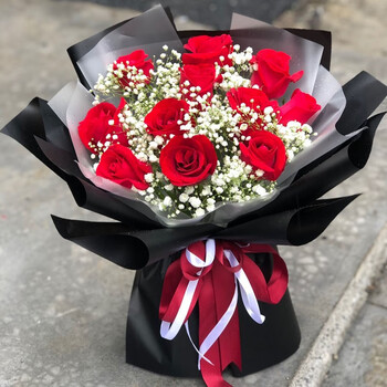冬珊11朵红玫瑰花束鲜花速递一生一世七夕节订花同城配送十堰宜昌荆州黄冈实体花店11朵红玫瑰 图片价格品牌报价 京东
