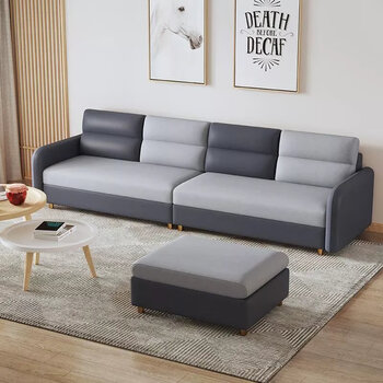 老吴匠布艺沙发客厅小户型家用客厅出租房现代三人组合沙发免洗科技布