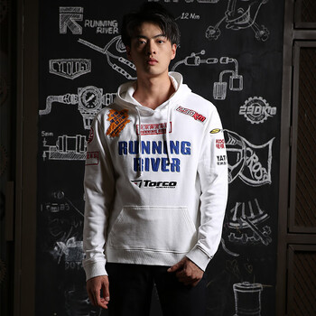 RUNNING RIVER奔流 男士 春秋 修身连帽卫衣棉帽衫R2068L 白色237 XL-52
