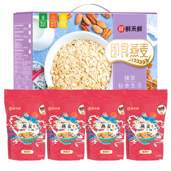 鲜禾鲜燕麦礼盒A 即食纯燕麦片360g*4袋