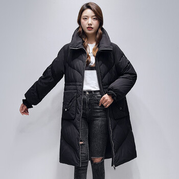 2021年冬季新款时尚街拍女士羽绒服防寒保暖立领90鸭绒休闲舒适面包服