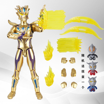 关节可动金刚无限迪迦银河人偶模型发光变身器限量黄金赛罗贝曾扭蛋