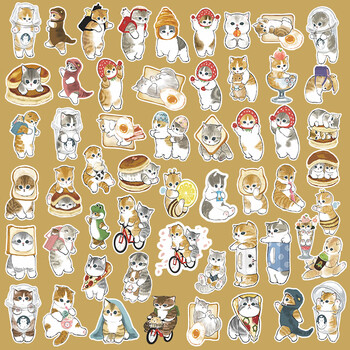 栩傲致栩傲致ins风可爱小猫咪贴纸笔记本电脑手机ipad水杯吉他装饰