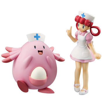 神奇 口袋妖怪小智小霞皮卡丘可达鸭小火龙玩具公仔模型摆件 护士乔伊