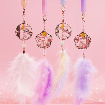 天高twingo古风笔闺蜜吊坠笔ins好看笔复扇子笔高颜值笔可爱少女心黑