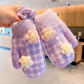 小童冬季全包小手套保暖保温女童手套儿童男童宝宝小孩不分指连指 2