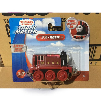 合金小火车玩具车 火车头 儿童合金车bhx25 洋酒红色 轨道大师罗西