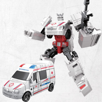 贝比童话：金刚大号变形车汽车人救护车仿真模型机器人