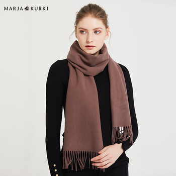 玛丽亚古琦marjakurki玛丽亚古琦进口羊毛围巾女冬季百搭红色保暖玫瑰