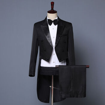 蜜丹丽燕尾服男礼服男士纯色英伦燕尾服舞台公司合唱演出服魔术钢琴