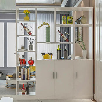 延歌2023新款客厅玄关柜酒柜现代简约置物展示柜门厅鞋柜屏风装饰 暖