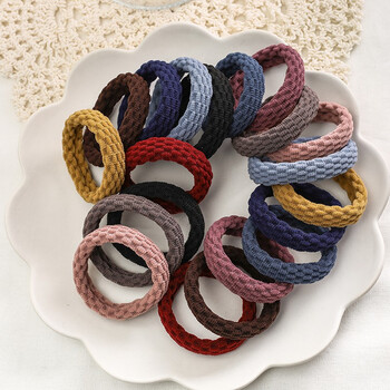 千银鸟 无接缝发圈高弹力皮筋扎头发加粗发绳女绑发韩国简约头绳饰品 10根混色袋装