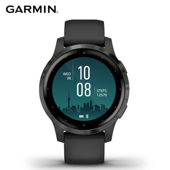 佳明（GARMIN）GarminActive S 魔力黑小码光学心率血氧音乐支付高尔夫智能手表