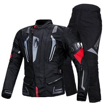 摩托车骑行服冬季赛车服防水防摔拉力机车服套装男四季防风 (147红 71