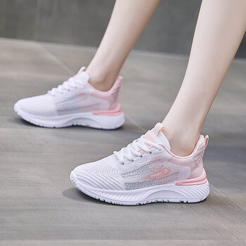 跳绳运动鞋女减震轻便超轻跑步鞋中考体育专用鞋立定跳远初中学生粉色