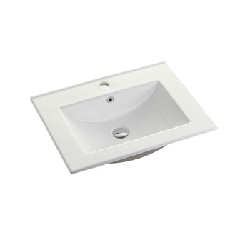 一体陶瓷台盆酒店卫生间洗手盆家用洗脸盆方形台上盆 9060e【60cm】