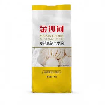 金沙河小麦粉1kg家用自发粉荞麦高筋麦芯发糕饺子2斤小袋面粉1kg麦芯