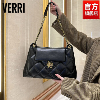verri奢侈品牌包包女包网红同款休闲百搭单肩斜挎链条包女生日礼物