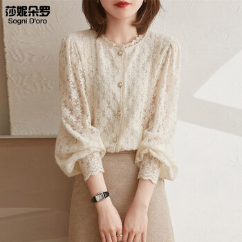 莎妮朵罗 Sogni D’oro 女士蕾丝打底 秋冬衬衫上衣