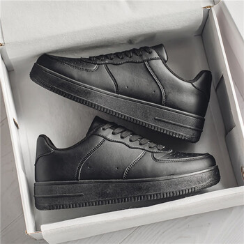 耐克顿男鞋秋冬白鞋空军板鞋一号冬季运动休闲百搭厚底增高小白潮鞋