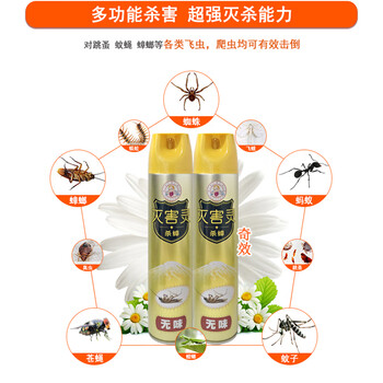 灭害灵 杀虫剂水 气雾喷雾剂 无味 专杀蟑螂药 蚊子 飞虫 白蚂 蚁除