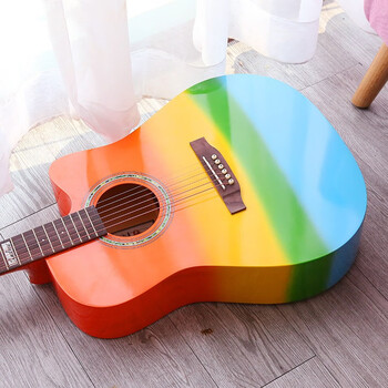 安德鲁andrew民谣吉他单板41寸初学者乐器木吉他41寸彩虹琴