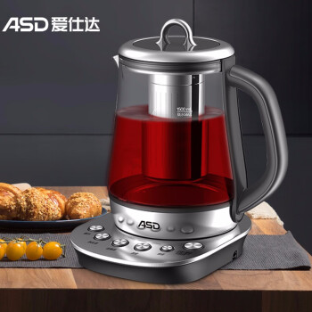 爱仕达（ASD）养生壶 电水壶1.5L 全自动加厚玻璃煮茶器保温 电热水壶花茶壶煮茶壶AW-D15B130