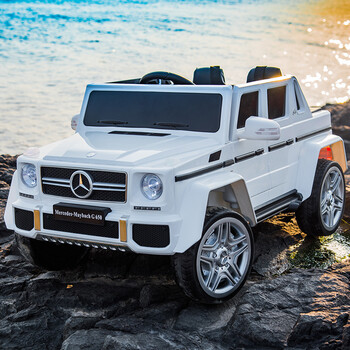 益生贝美正版授权奔驰大g儿童电动车四轮带遥控摇摆汽车可坐大人双人