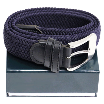 意设 新式编织腰带作训裤训练服警针扣腰带弹力尼龙蓝色执勤 执勤编织