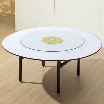 瑞捷纳 酒店大圆桌宴会圆桌餐厅饭店折叠圆桌20人餐桌酒席大圆桌 2米