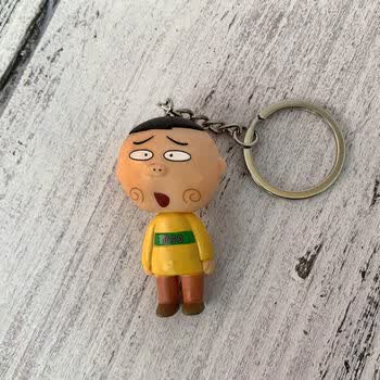 花轮小玉钥匙扣书包可爱玩偶挂饰蛋糕摆件礼品猪太郎可转头opp袋装