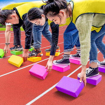 翔威摸石头过河砖趣味团队游戏团建拓展活动道具感统训练器材家用儿童