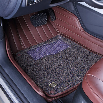 醉米五福金牛旺家牛全包围脚垫可拆卸丝圈汽车脚垫专车专用琥珀咖奥迪