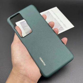 适用华为p60pro原装手机壳p60保护套同款硅胶软皮革无边框硬彩 素皮款