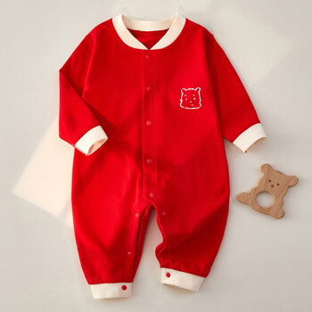 汀梵娜婴儿夏季薄款衣服满月服男宝女婴连体衣百天百岁宴宝宝服宝宝