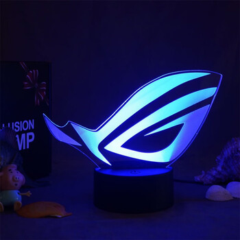 rog电竞氛围灯rog败家之眼小夜灯玩家国度雷蛇周边电竞桌面机箱摆件