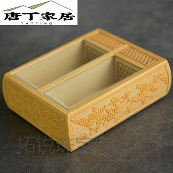 勋狸粑老手艺人手工制作老竹竹蛉盒黄金钟盒活体鸣虫具 玉竹三面雕刻