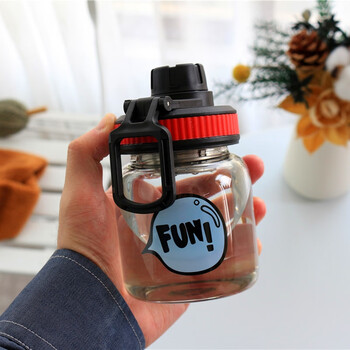 男女随身携带夏季带茶漏水杯学生创意个性茶杯子8ml英文玻璃杯黑0只