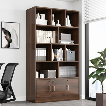 瑞象书架落地置物架储物收纳大容量办公室文件柜客厅靠墙带门书架柜子