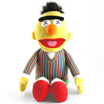 芝麻街毛绒公仔kaws优衣库联名艾莫甜饼怪厄尼玩偶玩具圣诞节礼物