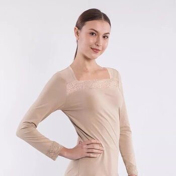 花言乔女【商场同款】安然纳米秋衣秋裤男女能量弹力不加绒内衣套装