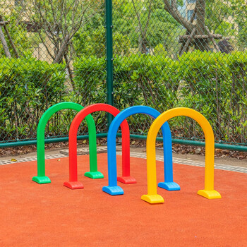 幼儿园户外体育器材游戏钻洞圈拱门隧道儿童感统训练塑料跨栏玩具