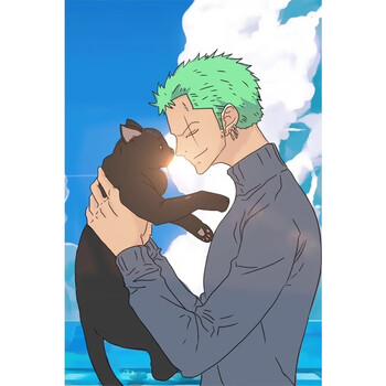 巧克力色 索隆与猫 特大