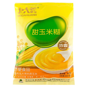 中国农垦北大荒玉米糊375克即食速溶代餐粗粮玉米糊甜味玉米糊3袋装