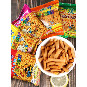 大皮哥虾条牛肉味儿童网红怀旧小吃校园办公室休闲膨化零食 牛肉味*80
