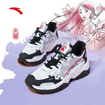 安踏花木兰联名运动鞋女鞋2020夏季新款网面透气轻便厚底增高休闲鞋潮