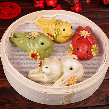 呆呆菇娘年货礼盒清明大雁馍立春回娘家父母手工大燕花馍胶东燕子花