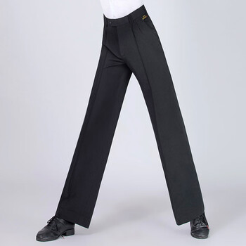 丹宝罗doubl品牌摩登舞裤薄款男交谊舞裤黑色男士练舞阔腿裤拉丁舞